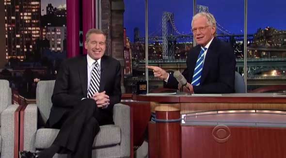 Brian Williams and David Letterman